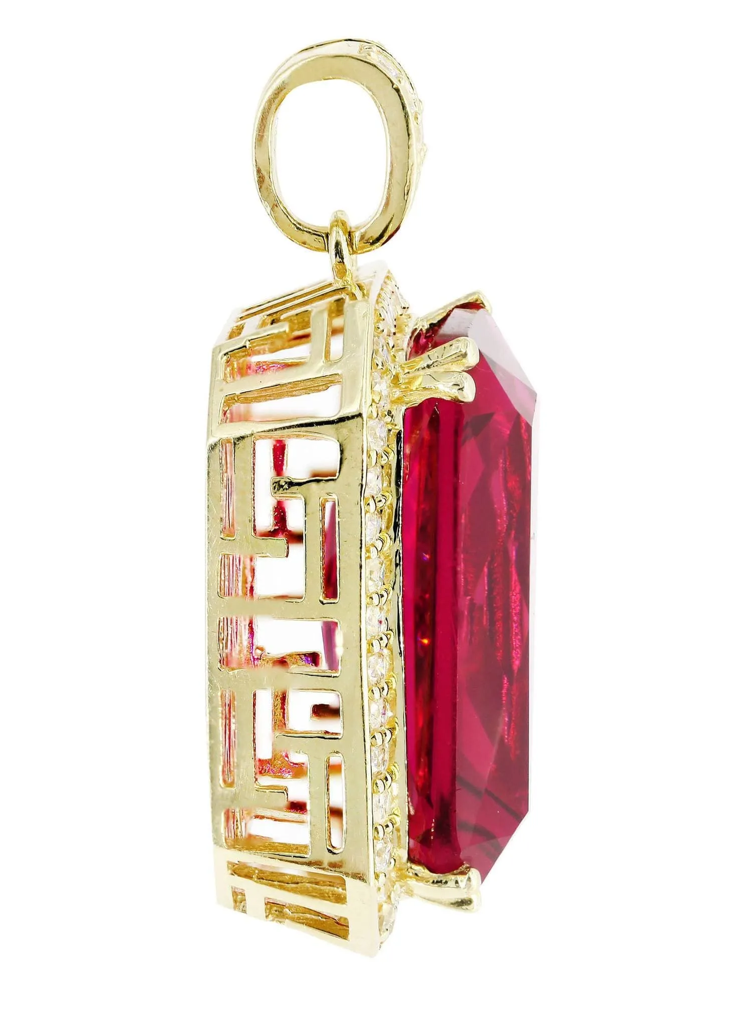 10K Gold Ruby Pendant  |  12.2 Grams