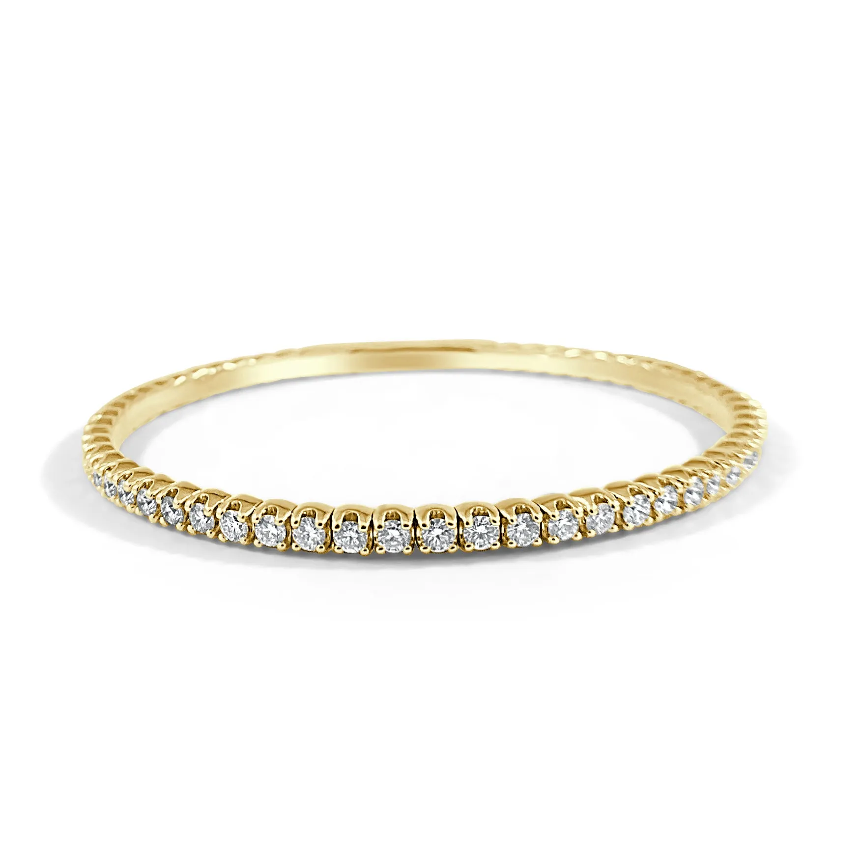 14k Gold & Diamond Flexible Bangle - 2.71ct