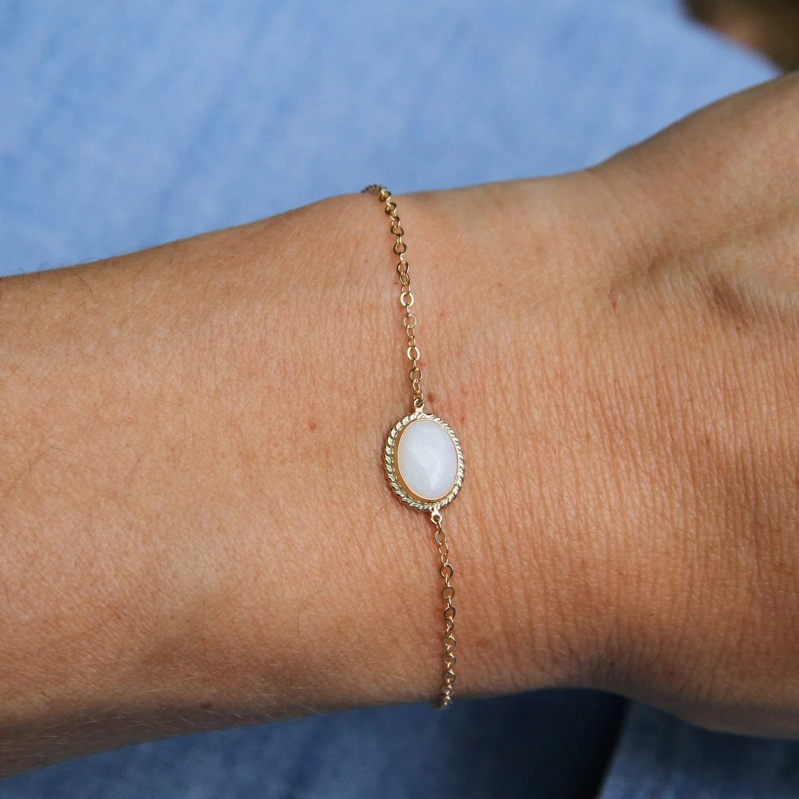 14k Gold Opal Bracelet