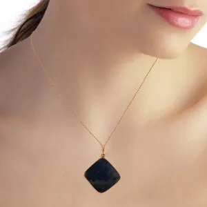 14K Solid Rose Gold Sapphire Necklace