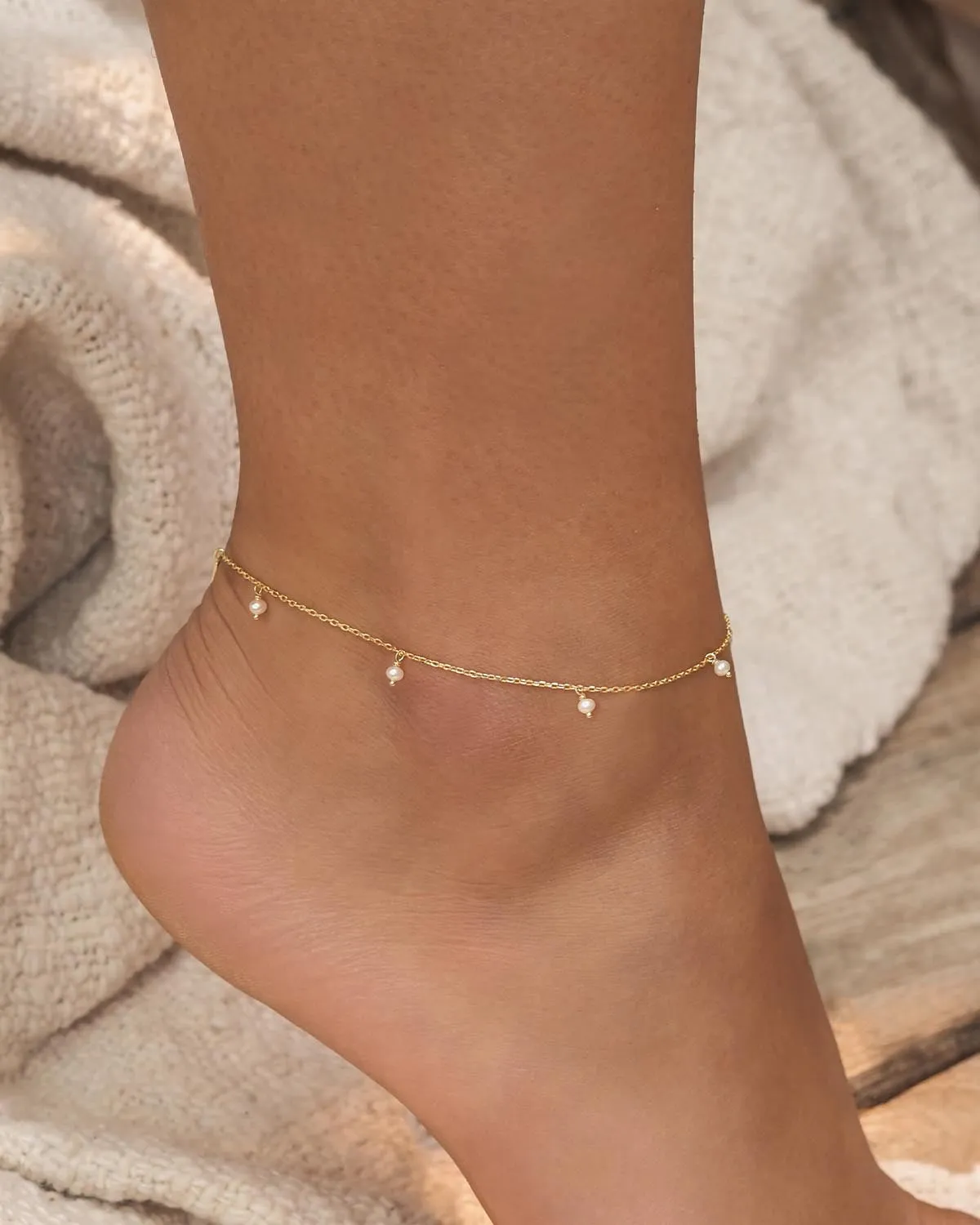 18k Gold Vermeil Peace Anklet