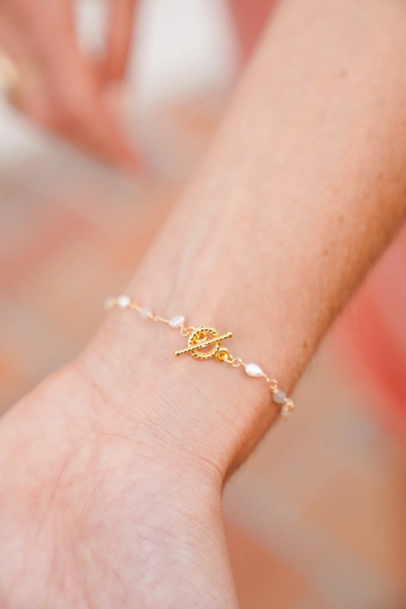 18K Link Dainty Evil Eye Bracelet