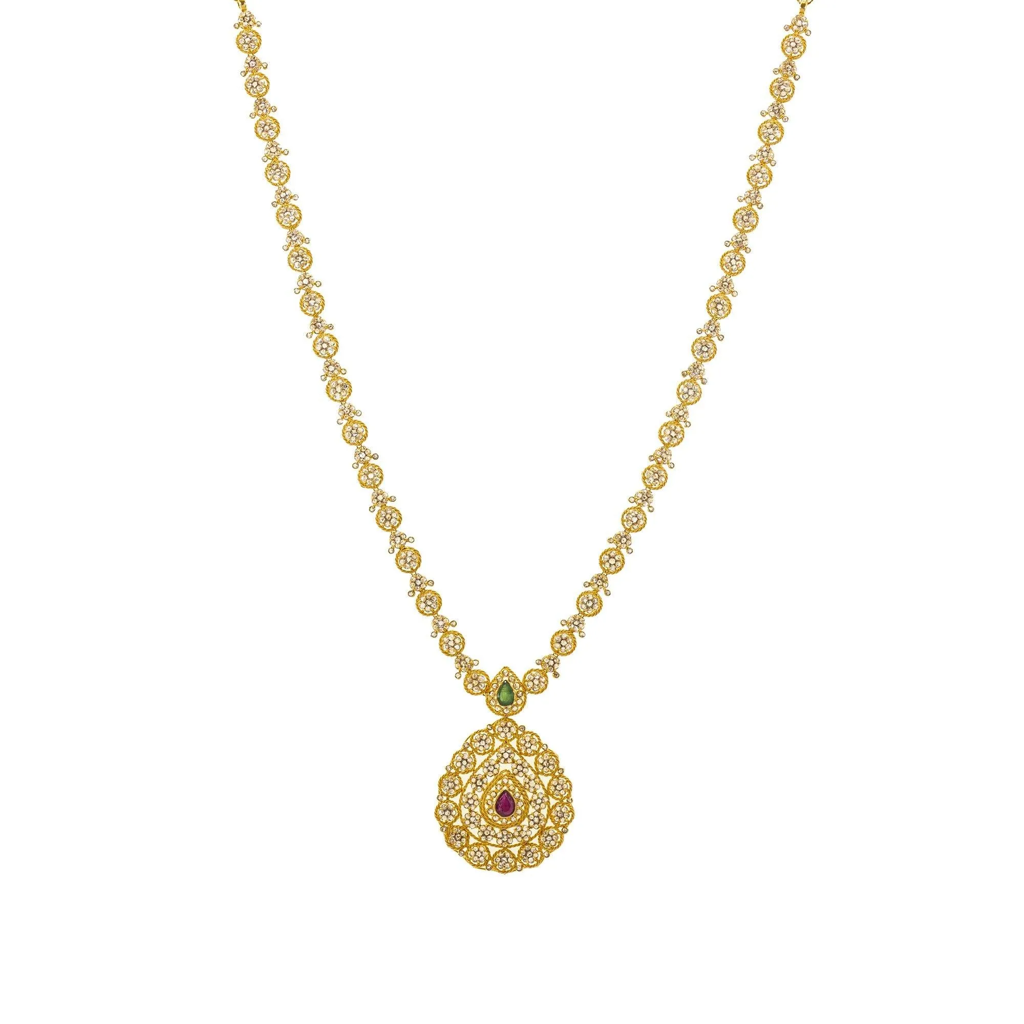 22K Gold & Uncut Diamond Ekiya Mangalsutra Set