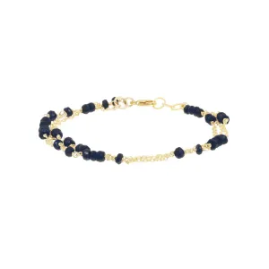 3 Strand Gemstone Chain Bracelet