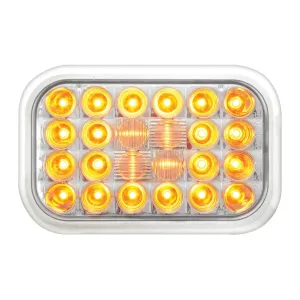 77181 Rectangular Pearl LED Light (AMBER/CLEAR) #77181