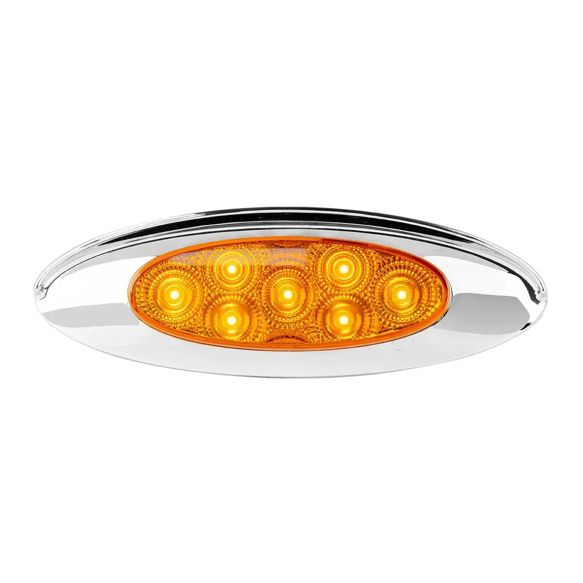 77835 ULTRA THIN SPYDER Y2K AMBER/AMB 7 LED LIGHT W/VISOR, HIGH/LOW