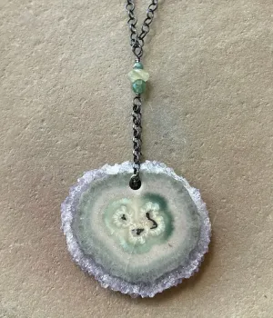 Agate Stalactite Landscape Necklace