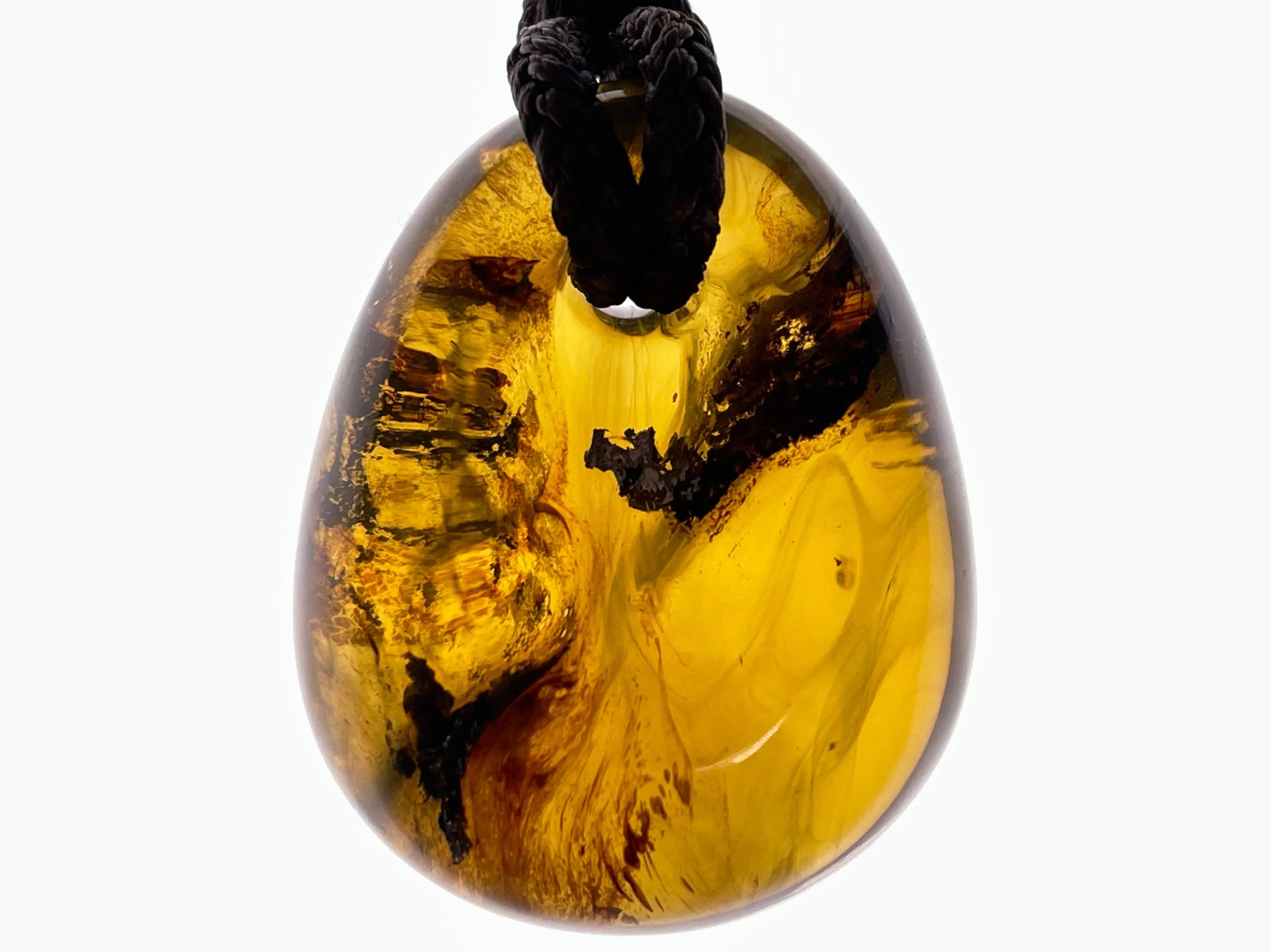 AMBER Crystal Necklace - Pendant Necklace, Handmade Jewelry, Healing Crystals and Stones, 48549