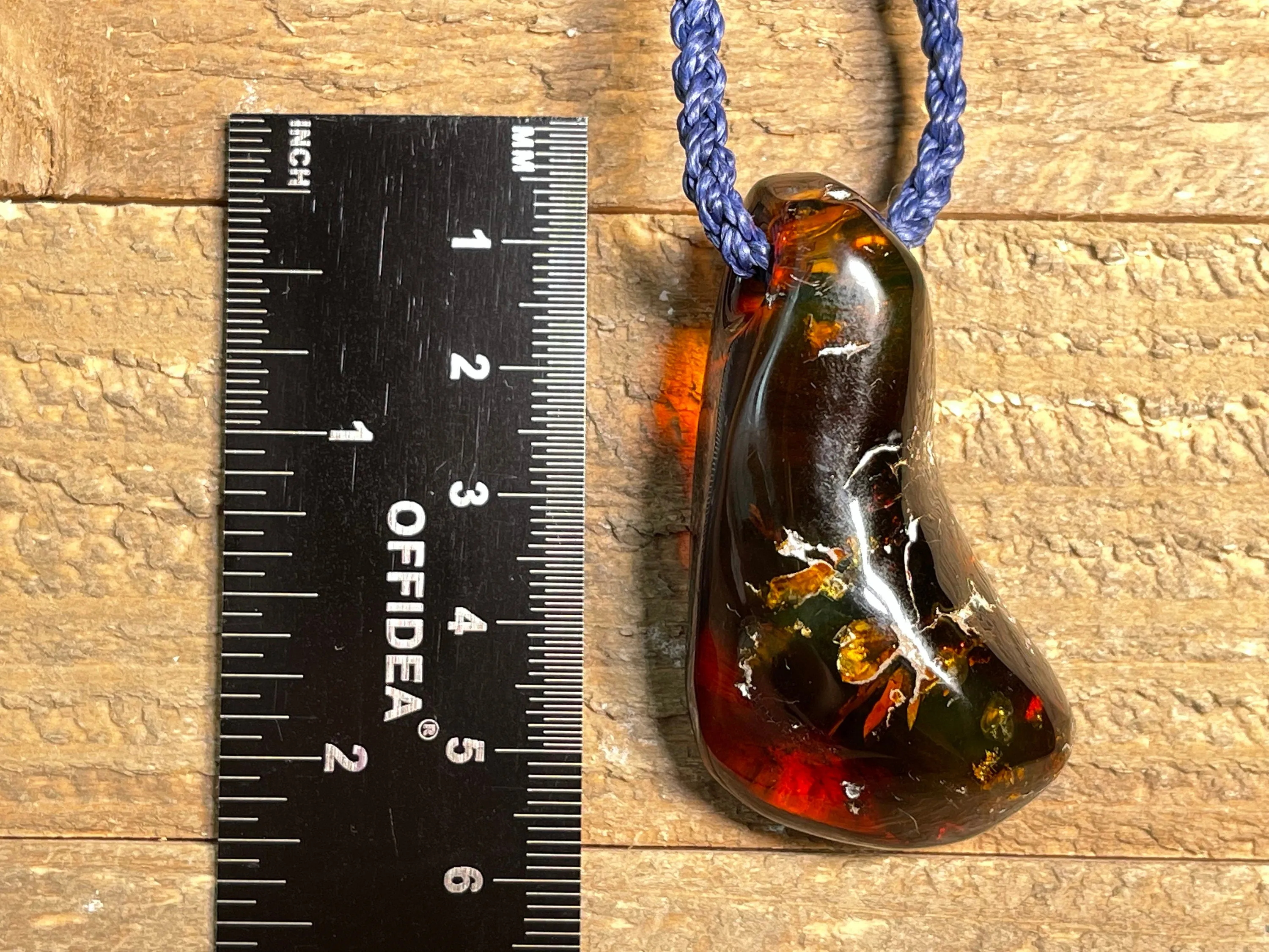 AMBER Crystal Necklace - Pendant Necklace, Handmade Jewelry, Healing Crystals and Stones, 48552