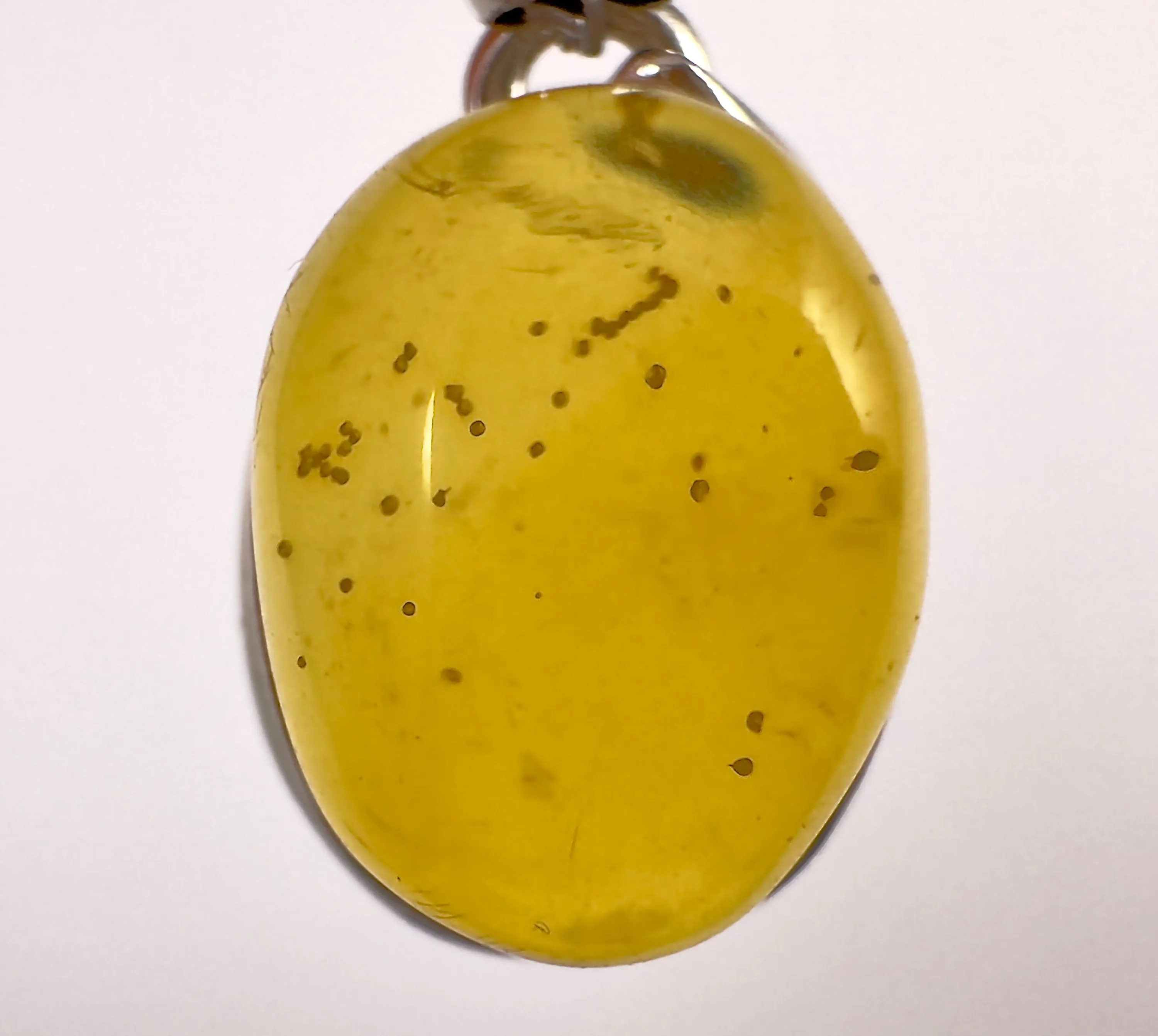 AMBER Crystal Pendant - Sterling Silver - Pendant Necklace, Fine Jewelry, Healing Crystals and Stones 53444