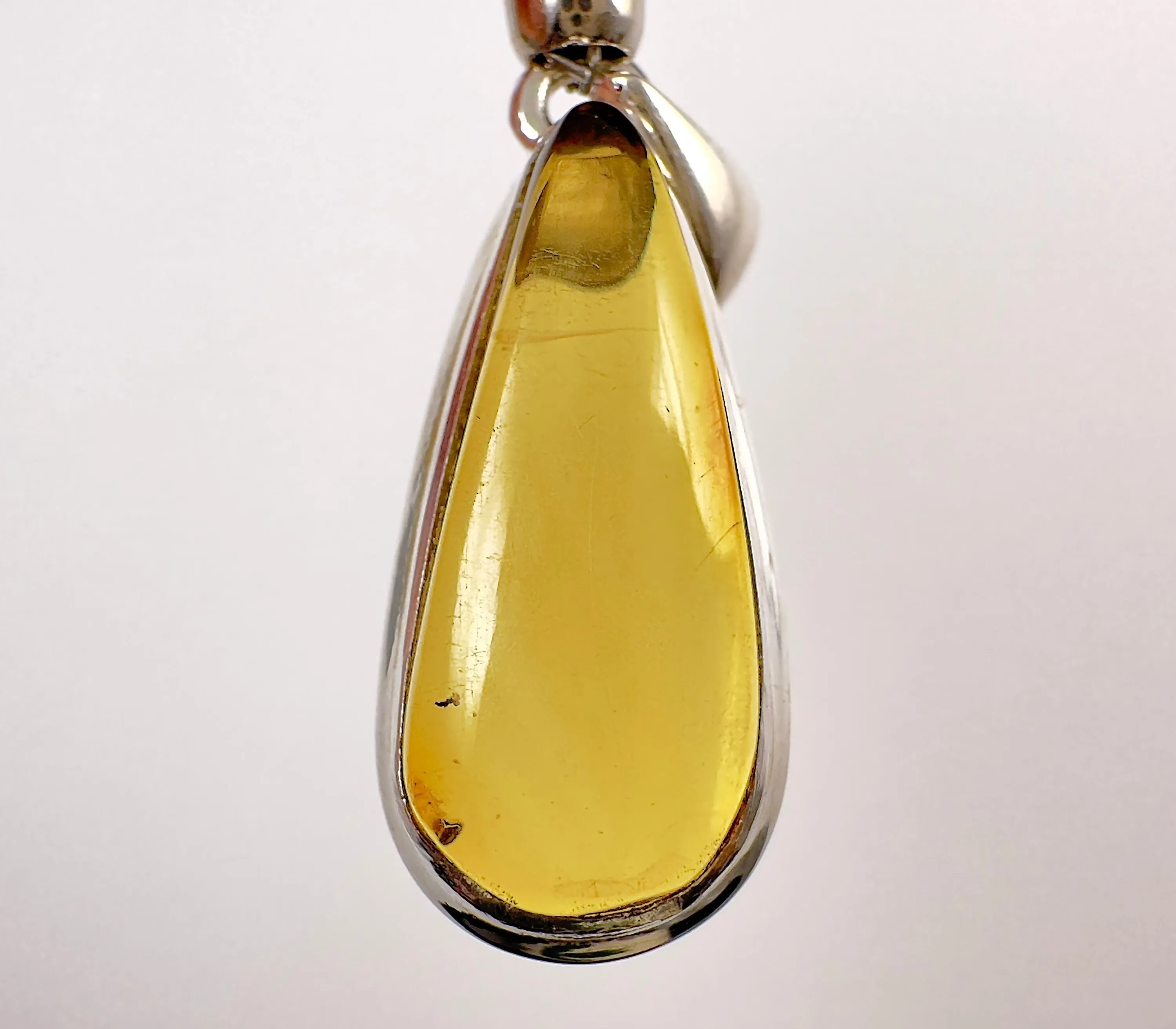 AMBER Pendant - AAA, Sterling Silver - Crystal Pendant, Fine Jewelry, Healing Crystals and Stones,  53420