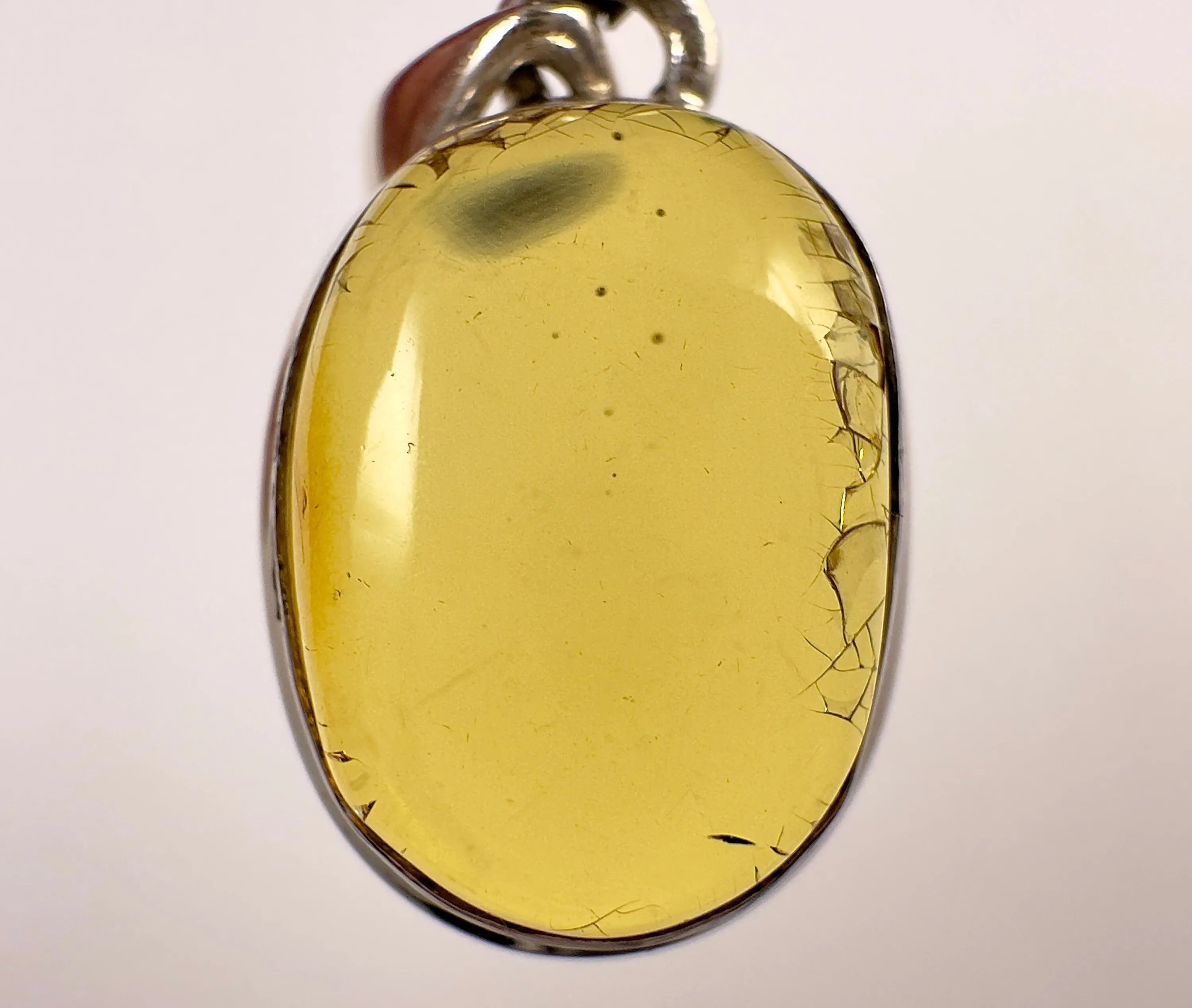 AMBER Pendant - AAA, Sterling Silver - Crystal Pendant, Fine Jewelry, Healing Crystals and Stones, 53435