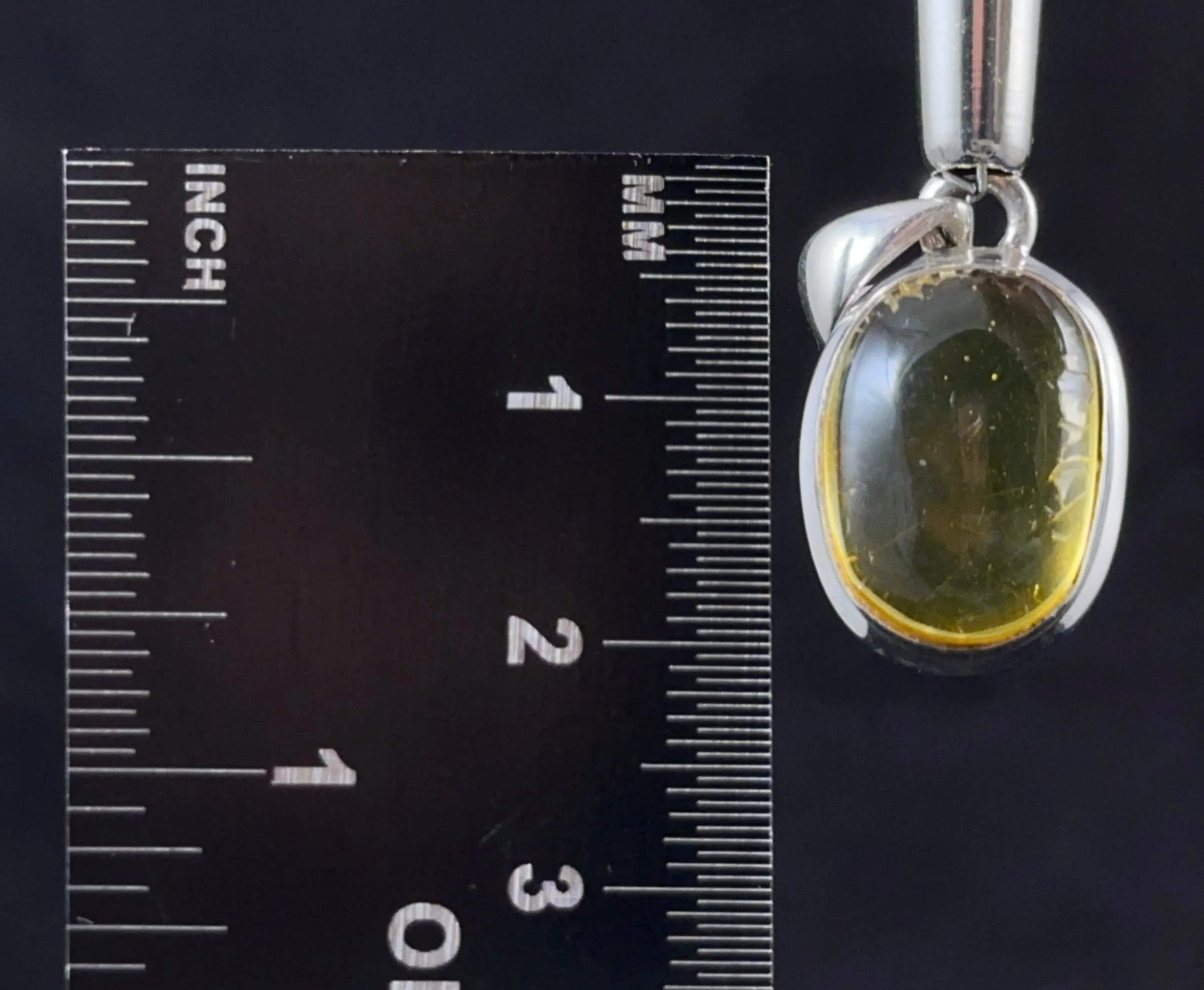 AMBER Pendant - AAA, Sterling Silver - Crystal Pendant, Fine Jewelry, Healing Crystals and Stones, 53435