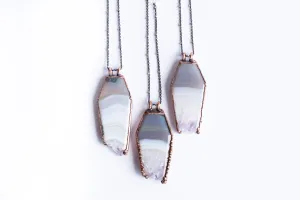 Amethyst slice necklace | Amethyst jewelry