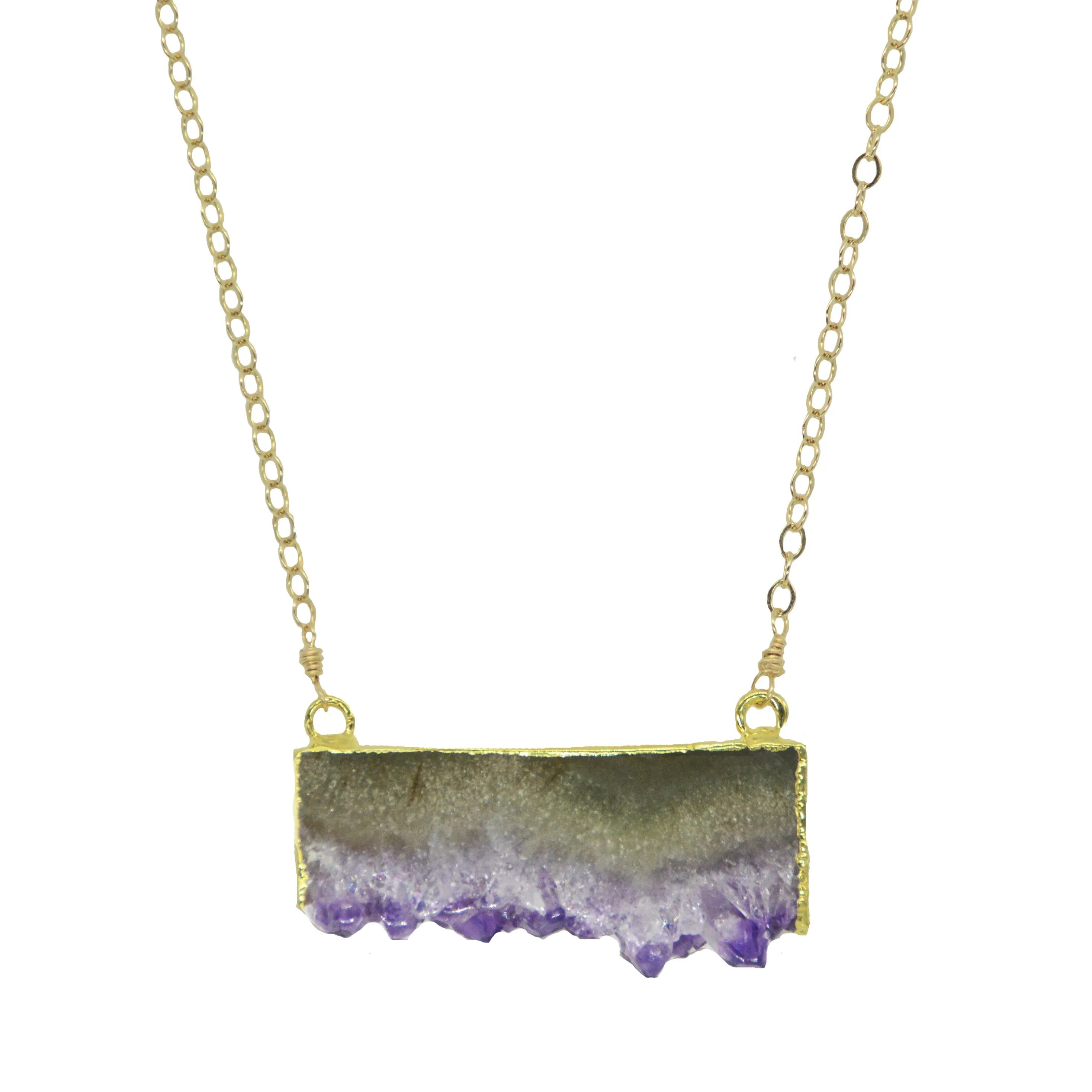 Amethyst Slice Necklace