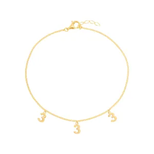 Angel Number Anklet