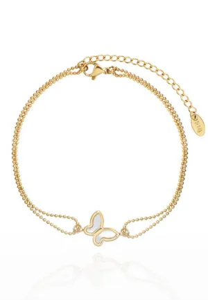 Angelic Butterfly Multi-Layer Pendant  Chain Anklet