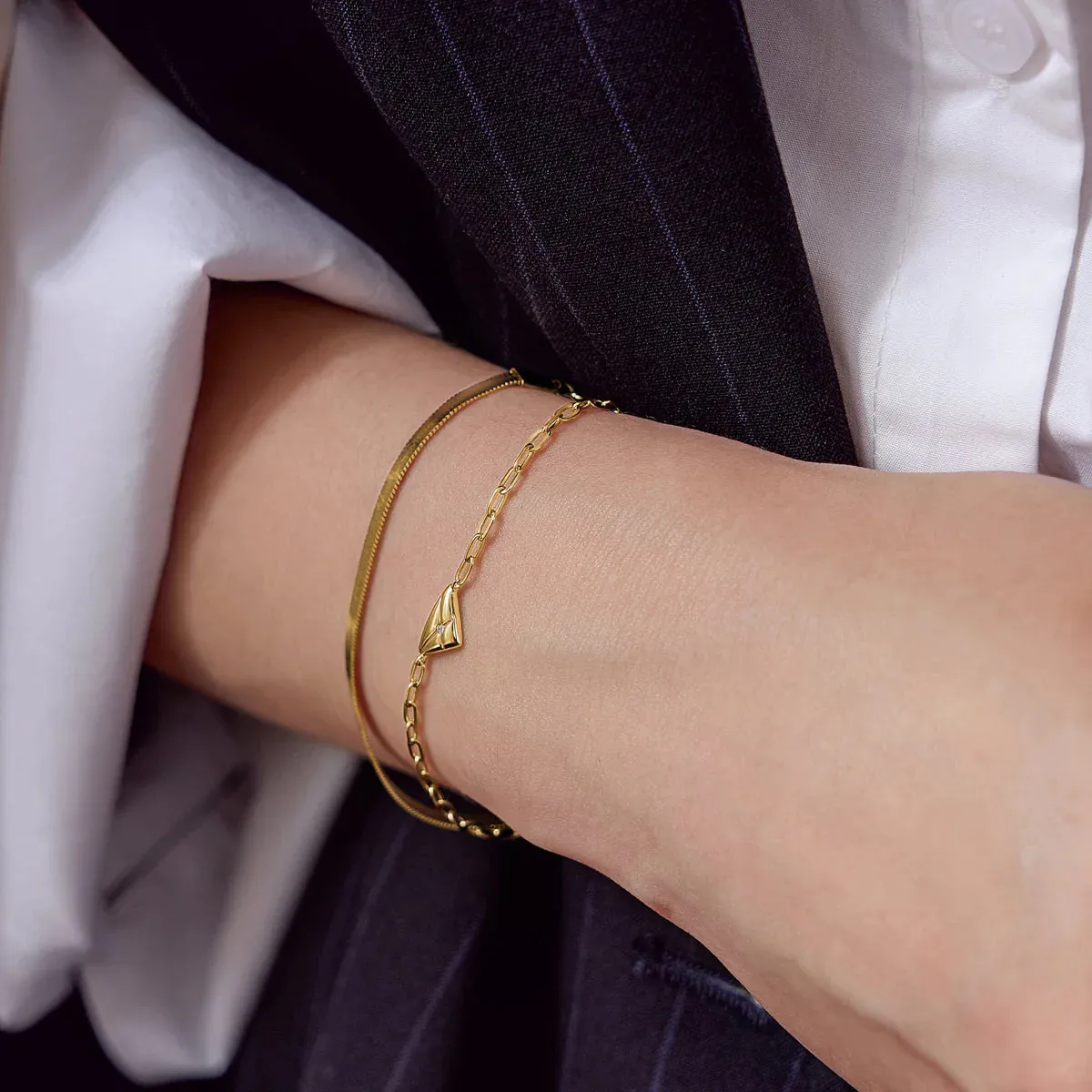 Ania Haie Gold Triangle Kiss Bracelet