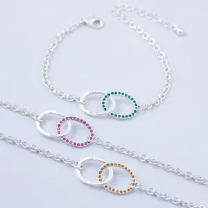 Birthstone Infinity Bracelet Made with Crystals from Swarovski ®