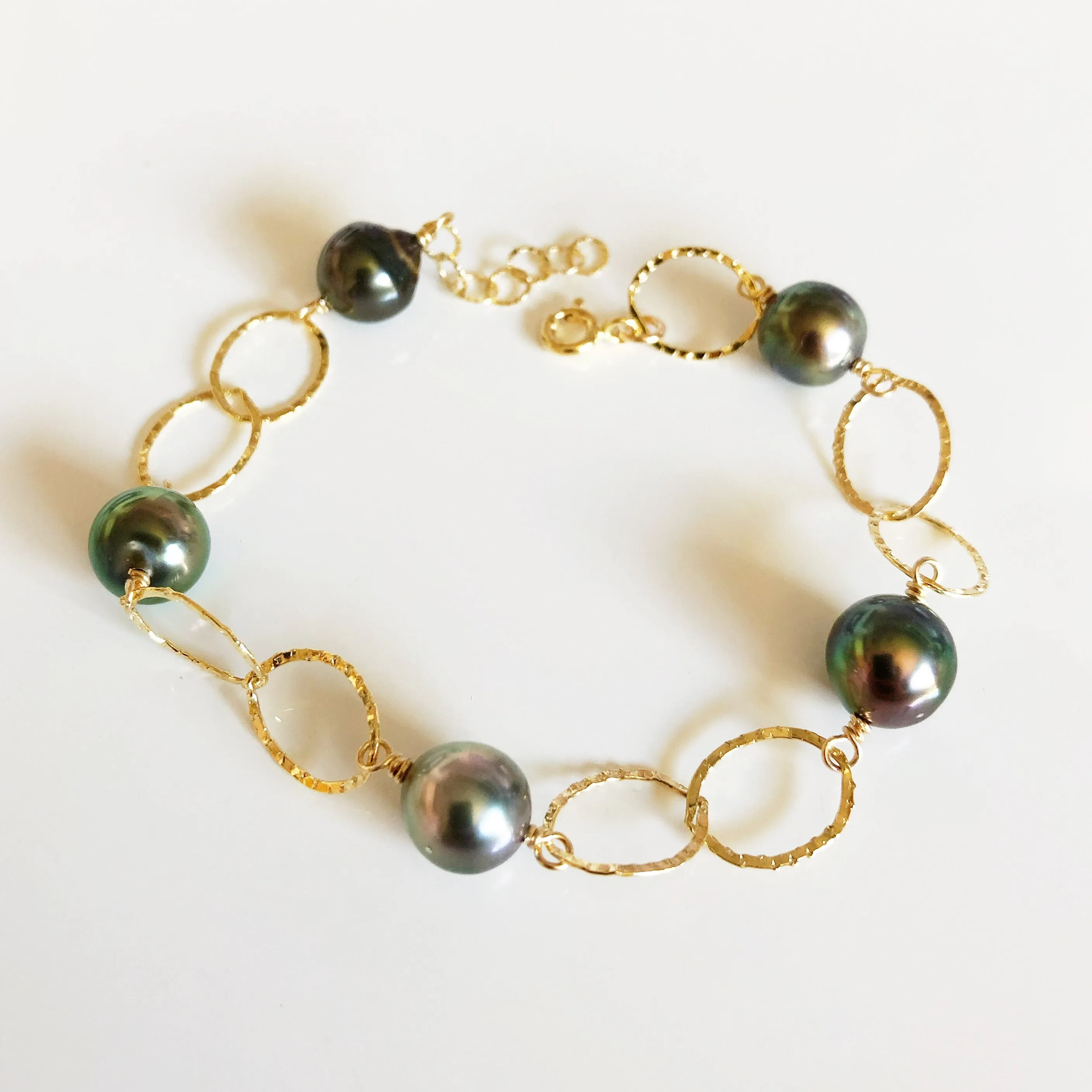 Bracelet ABELLA - Tahitian pearl (B396)