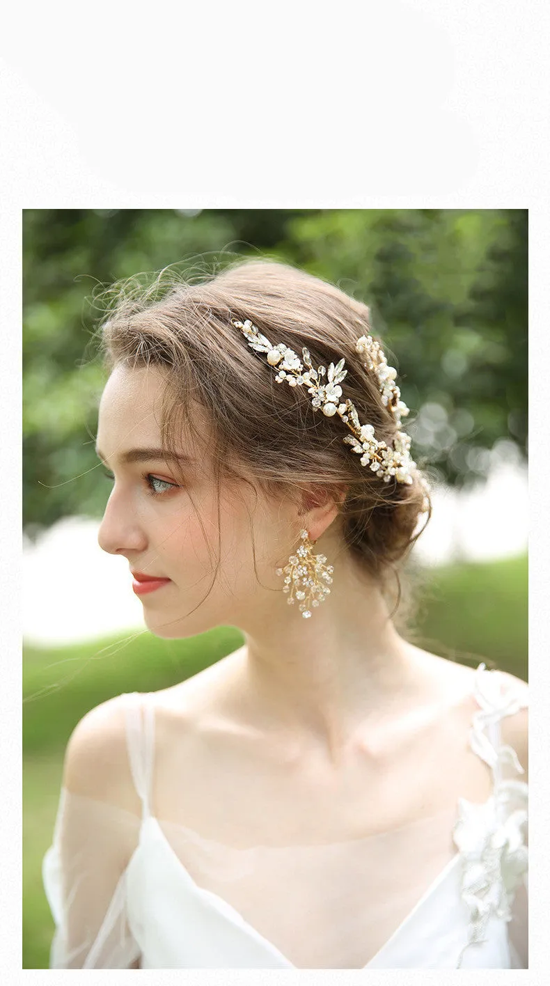 Bridal Wedding Jewelry Pearl Hair Clip