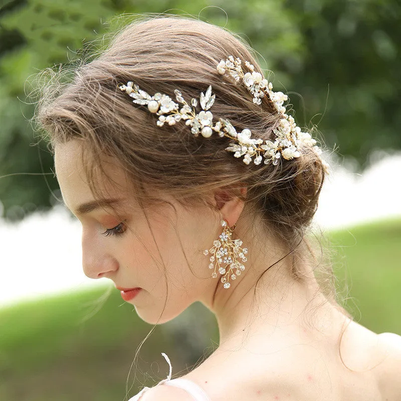 Bridal Wedding Jewelry Pearl Hair Clip