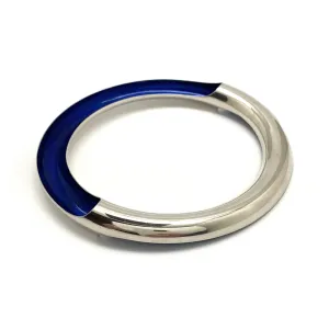 Bright Silver and Blue Bangle