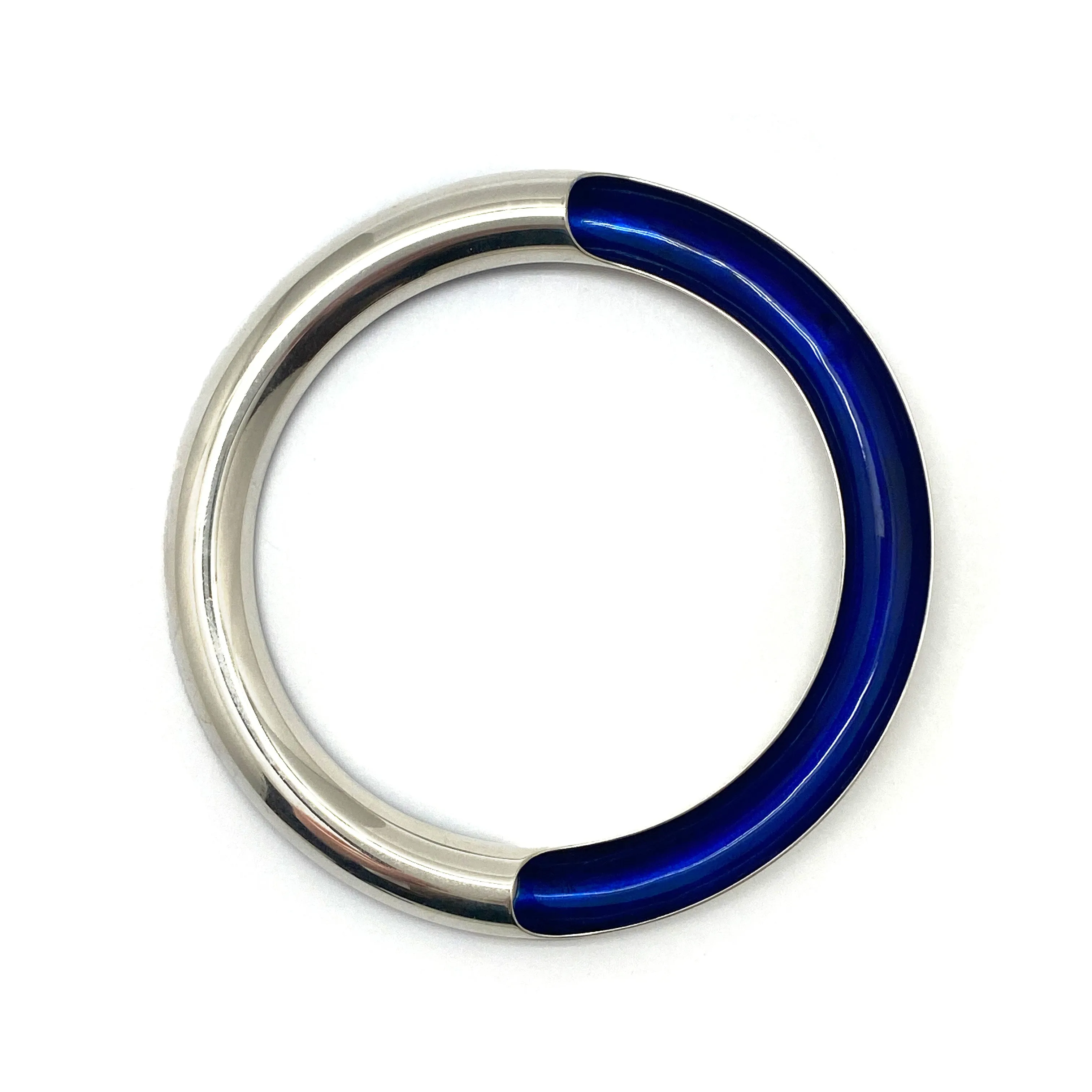 Bright Silver and Blue Bangle