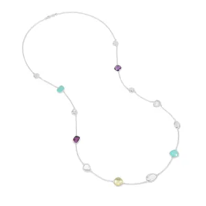 Candy Gemstones & Pebbles Long Necklace