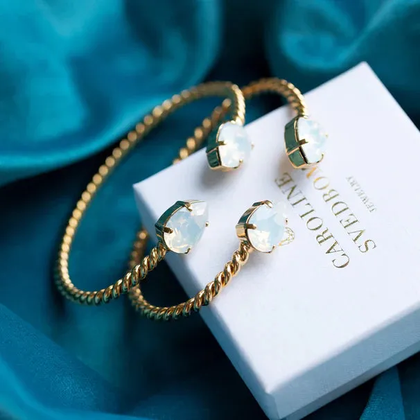 Caroline Svedbom Mini Drop Bracelet Gold White Opal