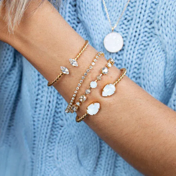 Caroline Svedbom Mini Drop Bracelet Gold White Opal