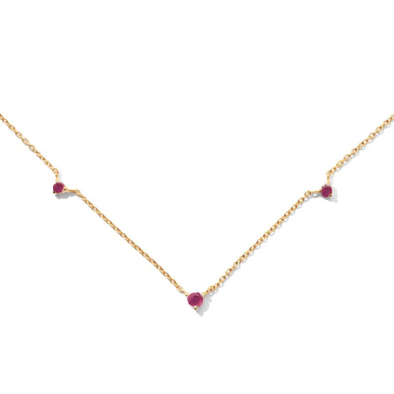 Celestial Necklace, Ruby, Gold