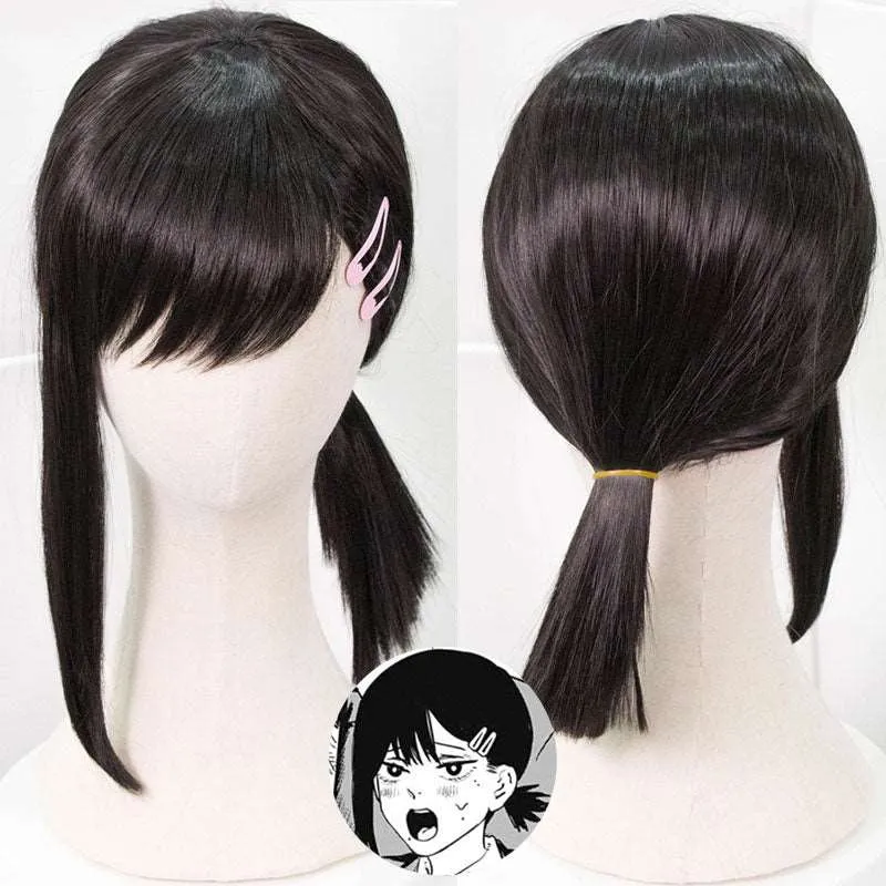 Chainsaw Man Kobeni Higashiyama Black Cosplay Wig - Wig   Hairpin