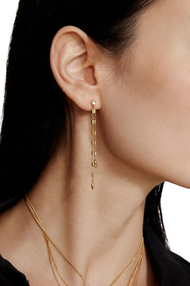 Chan Luu Dangle Earrings in Yellow Gold