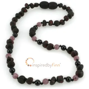 Child Baltic Amber Necklace - Molasses   Purple (Curbs Hyperactivity)