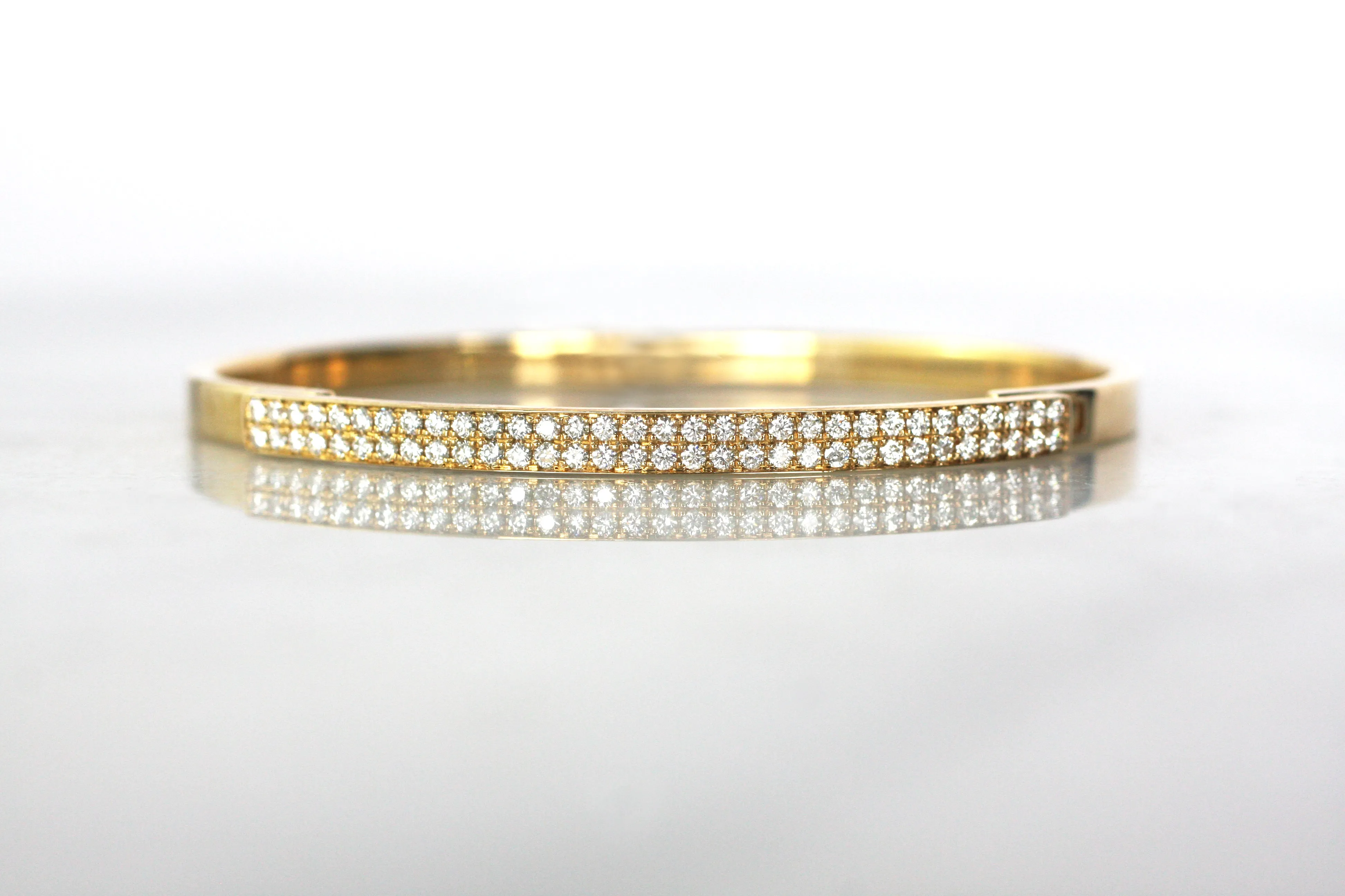 Classic Diamond and Gold Bangle (Multiple Colors)