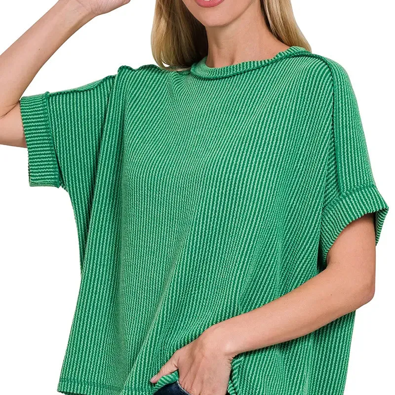 Corded Top | Kelly Green