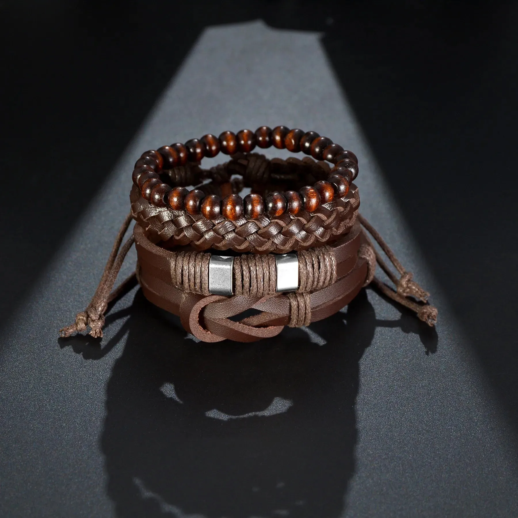 Crafted Boho Leather Wrap Bracelets for Men or Women