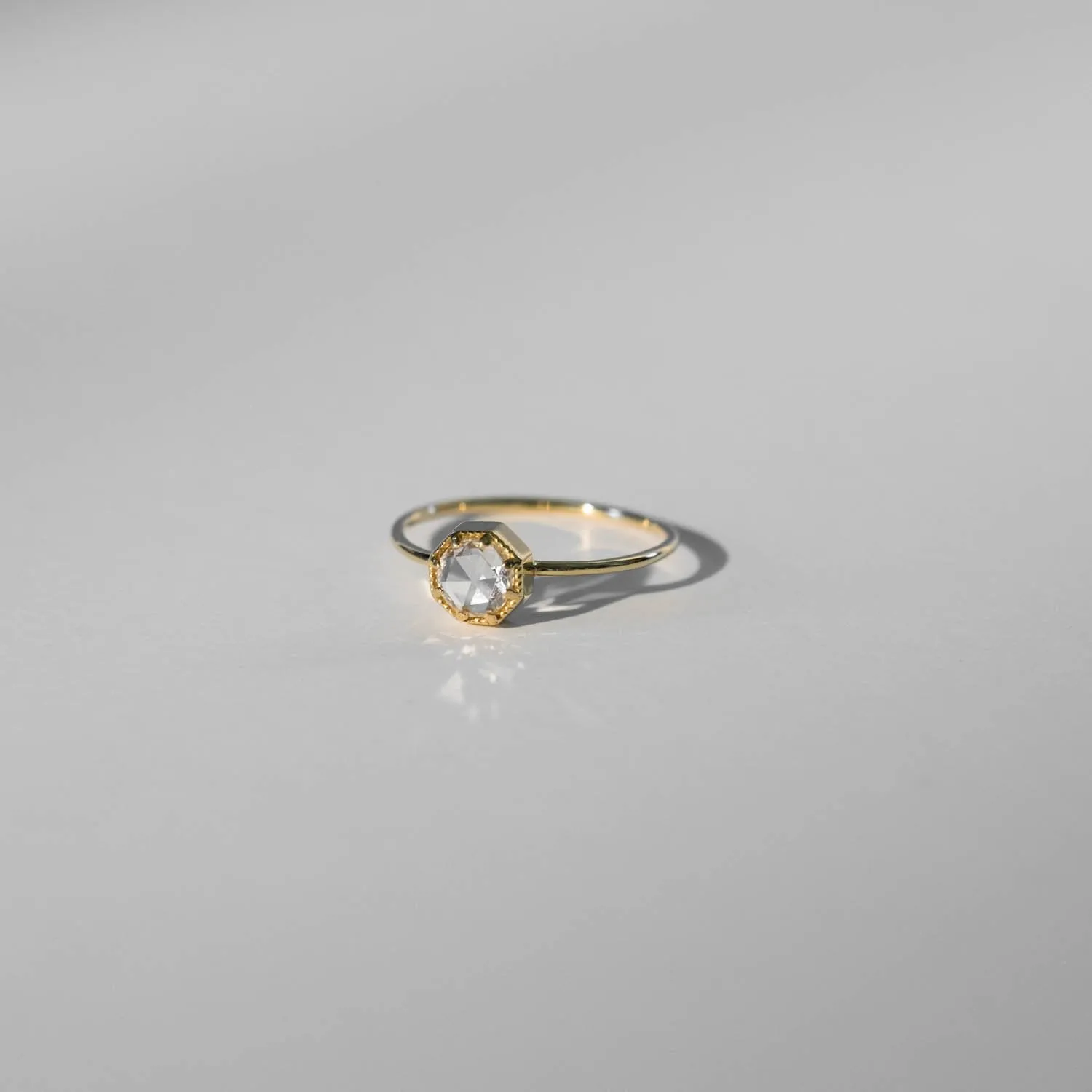 Crown Bezel Diamond Ring