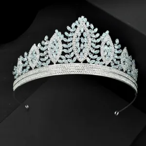 Crystal Zircon Pageant Party Wedding Tiara Crown Hair Accessory