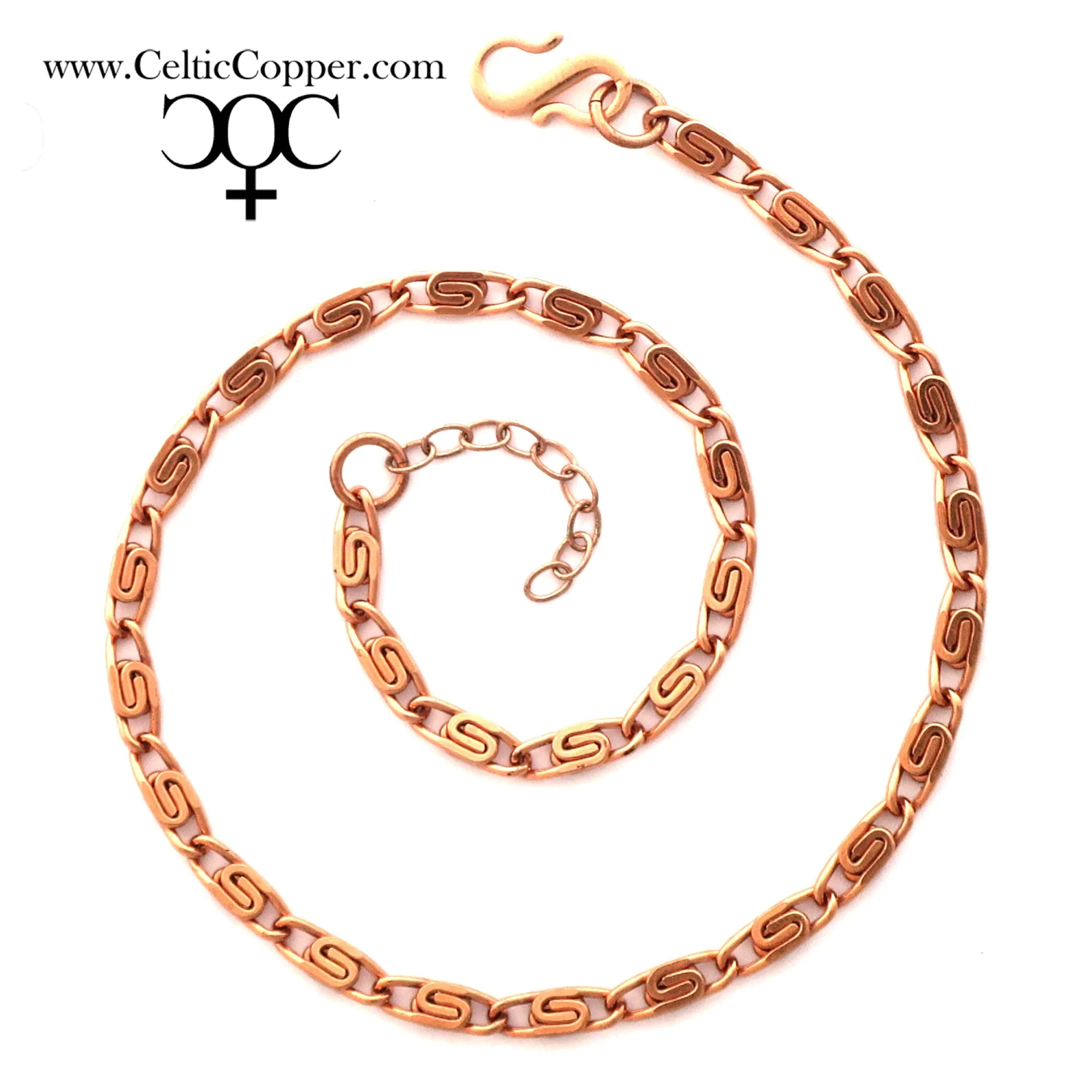 Custom Anklet Chain Solid Copper Fine Scroll Chain Anklets AC61M Adjustable Solid Copper Anklet Chain