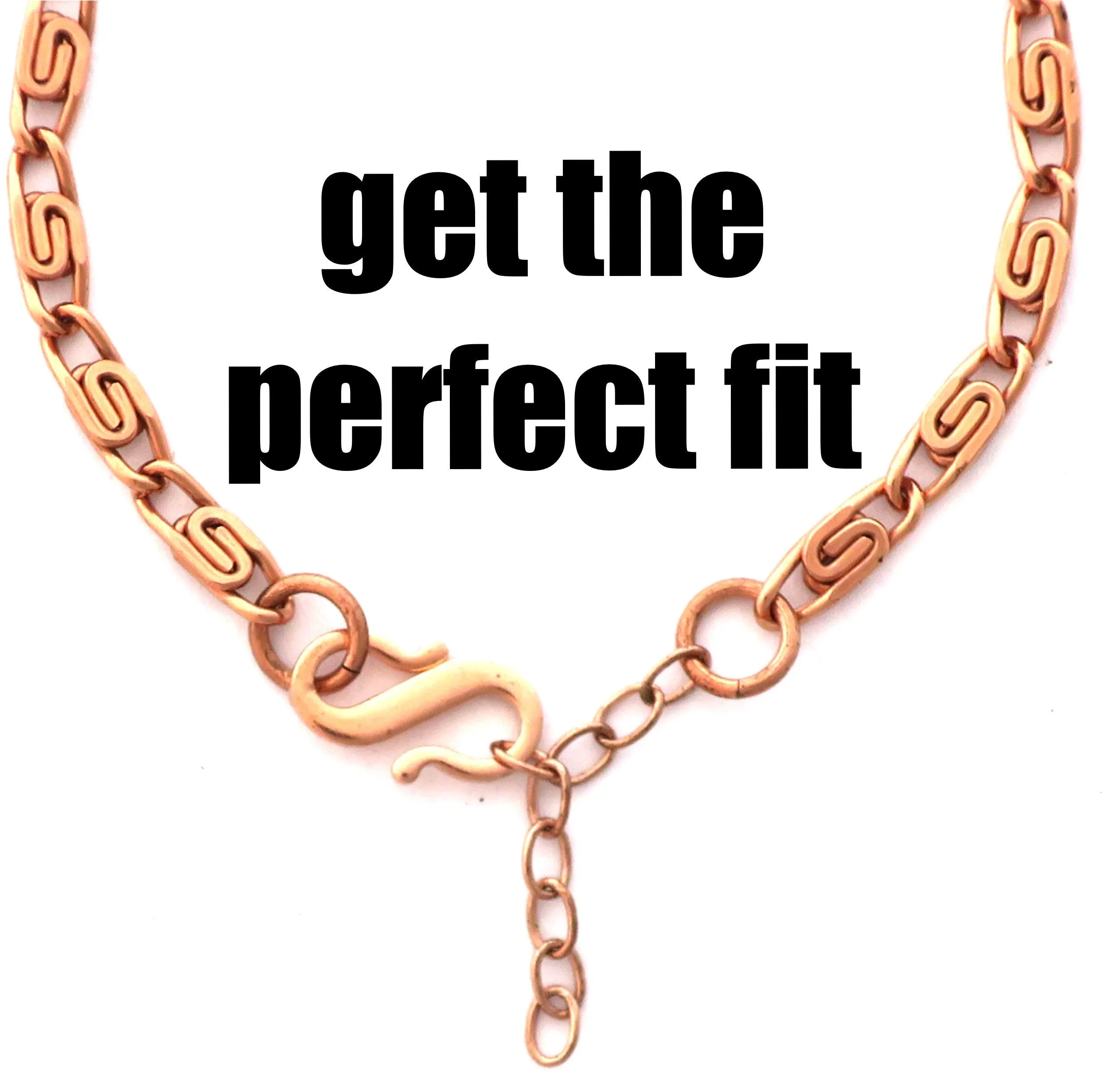 Custom Anklet Chain Solid Copper Fine Scroll Chain Anklets AC61M Adjustable Solid Copper Anklet Chain