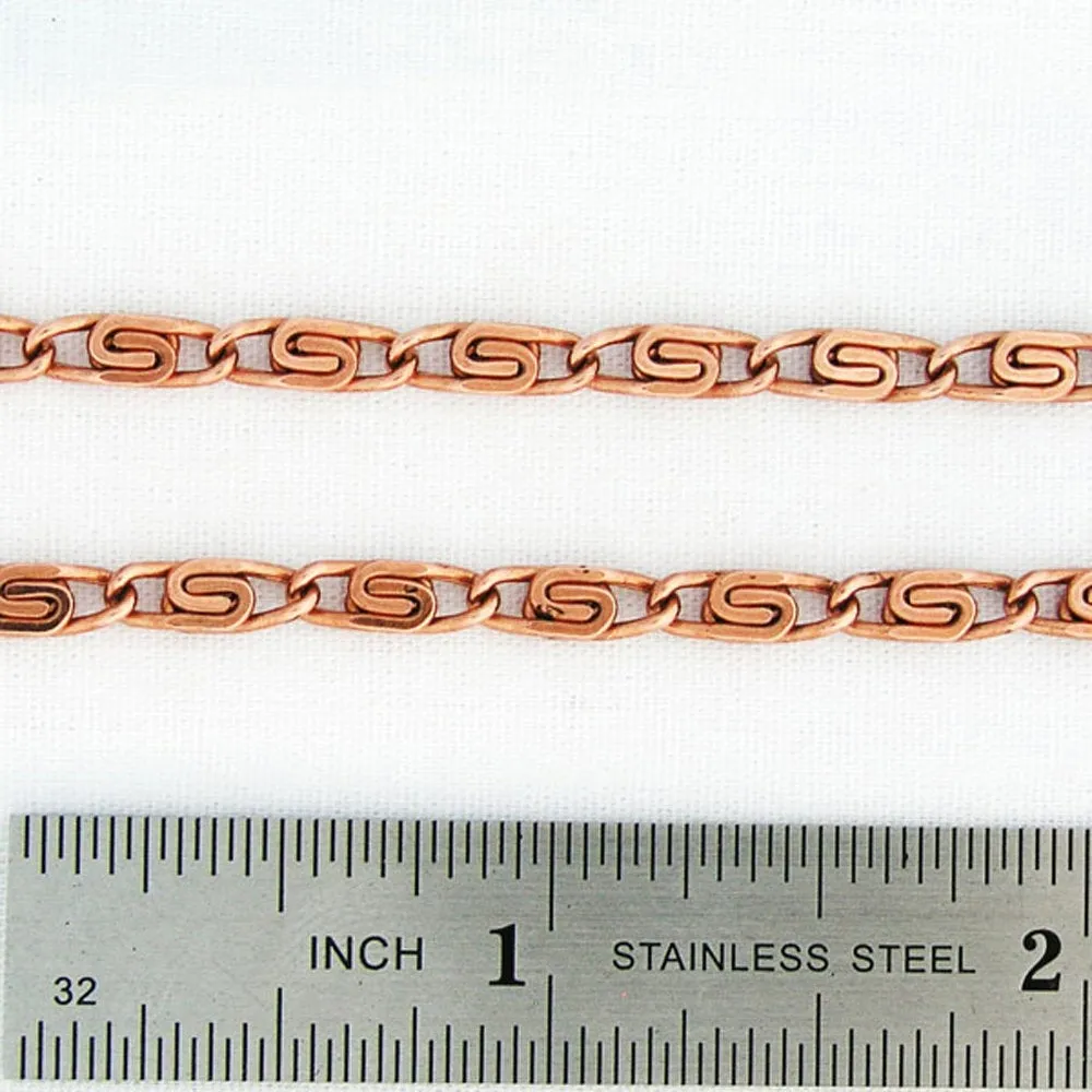 Custom Anklet Chain Solid Copper Fine Scroll Chain Anklets AC61M Adjustable Solid Copper Anklet Chain