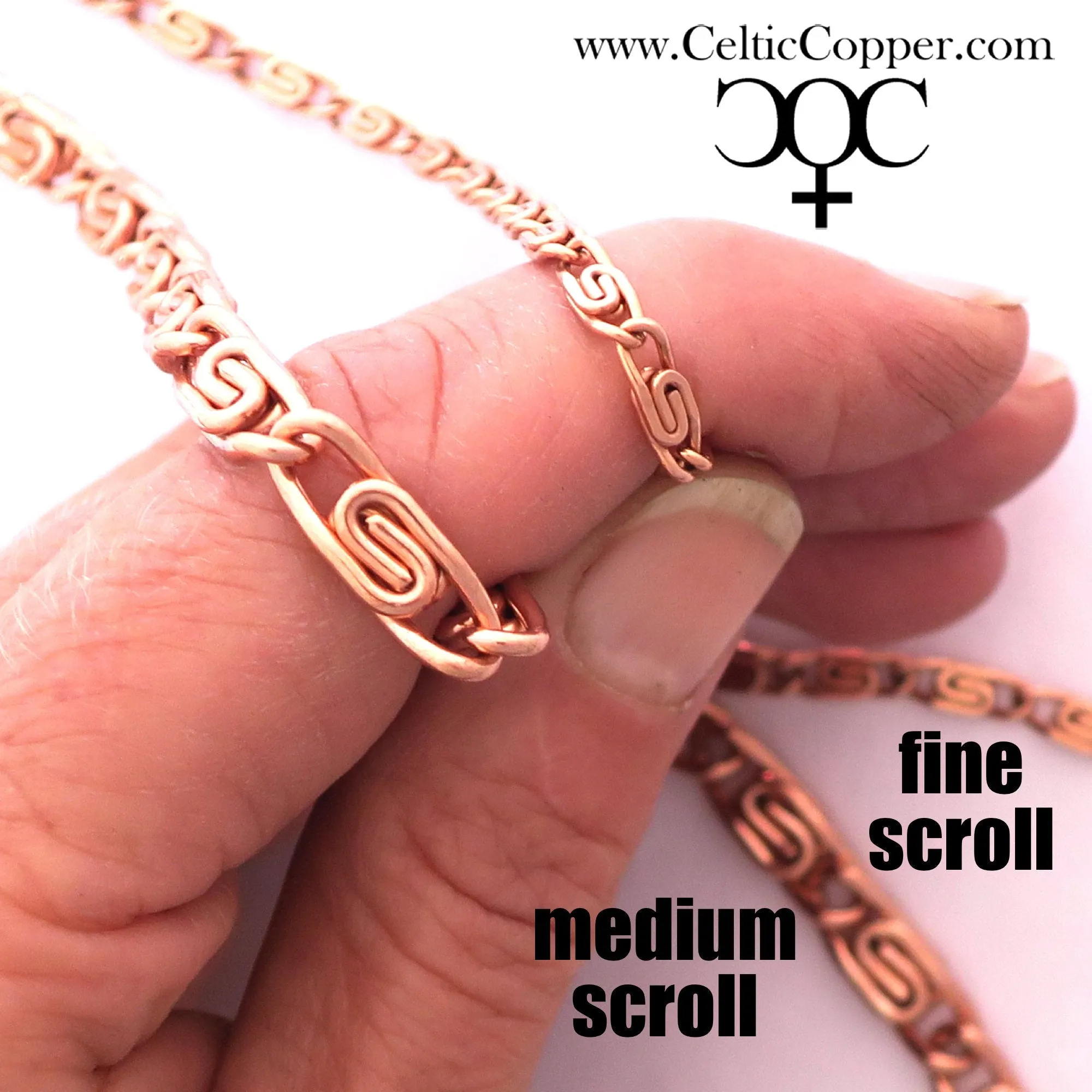 Custom Anklet Chain Solid Copper Fine Scroll Chain Anklets AC61M Adjustable Solid Copper Anklet Chain