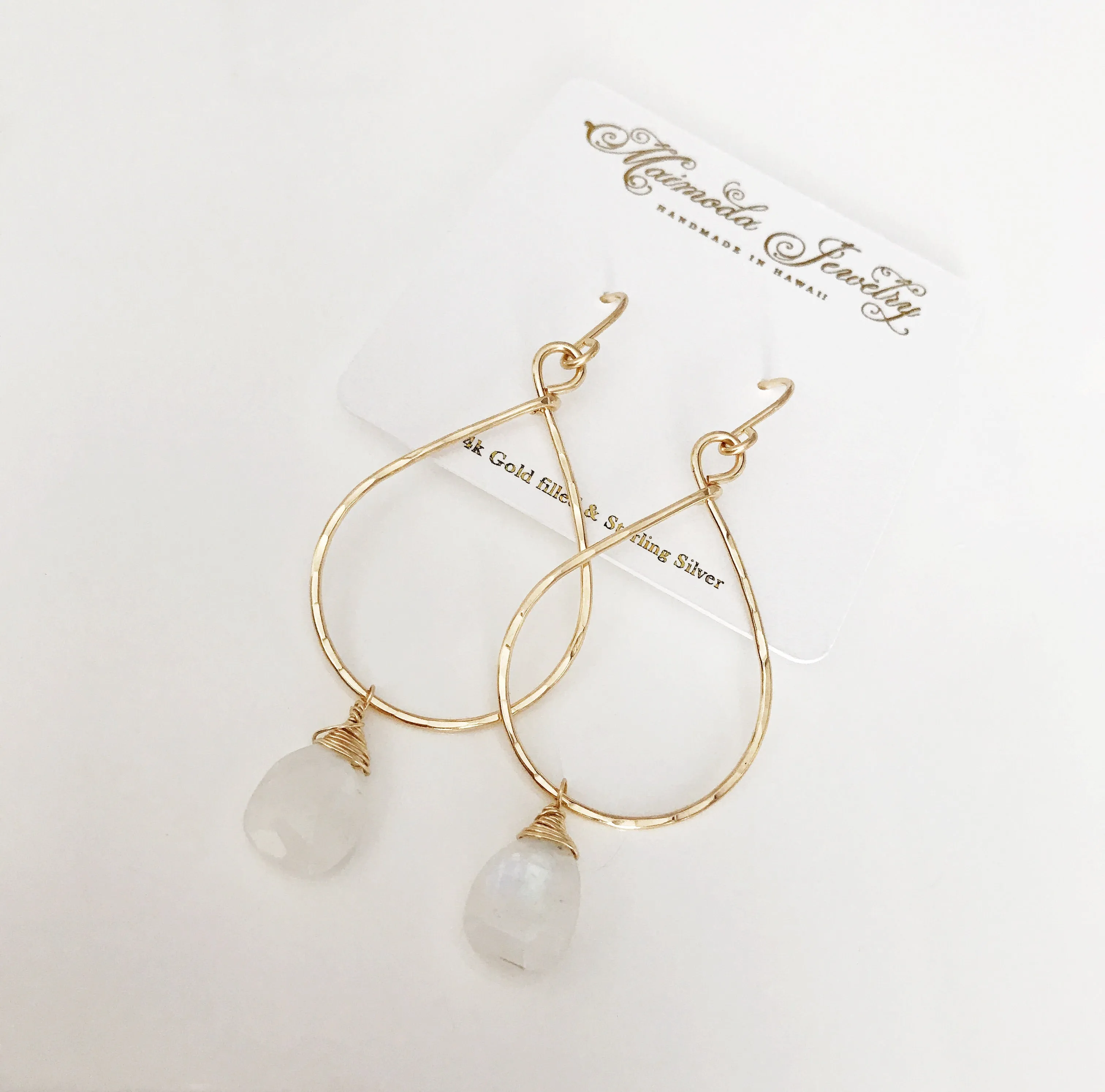 Earrings Nerida -moonstone (E320)