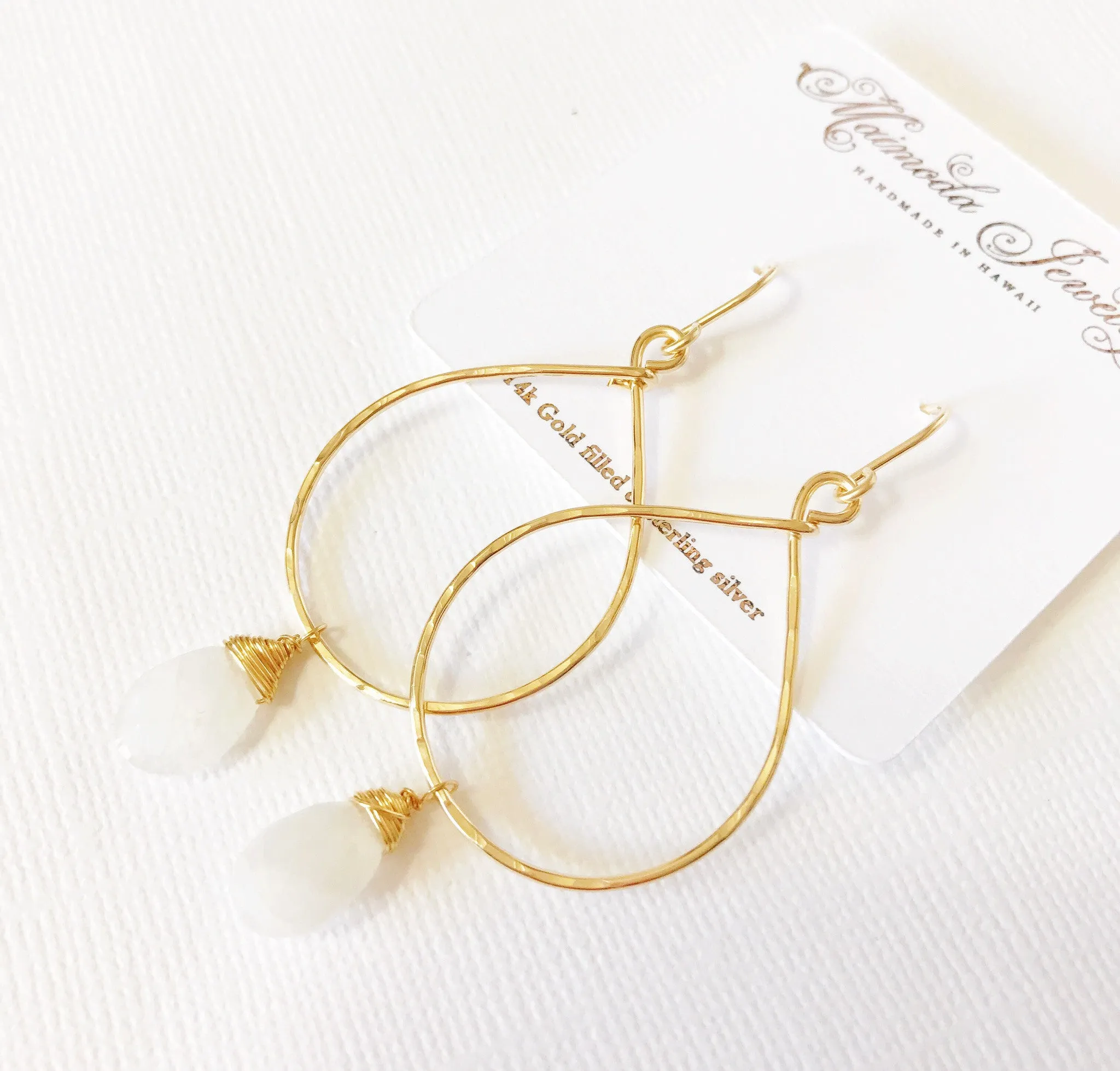 Earrings Nerida -moonstone (E320)