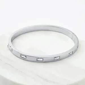 Ebony Bracelet - Silver/Clear