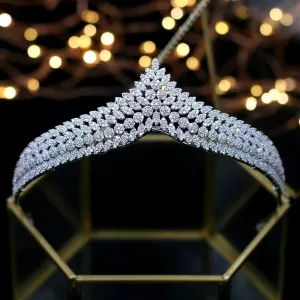 Elegant Zircon Royal Wedding Tiaras