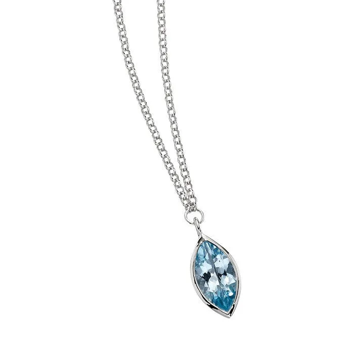 Elle - Sterling Silver Blue Topaz Necklace