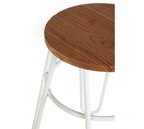 Elm Wood Hairpin Stool